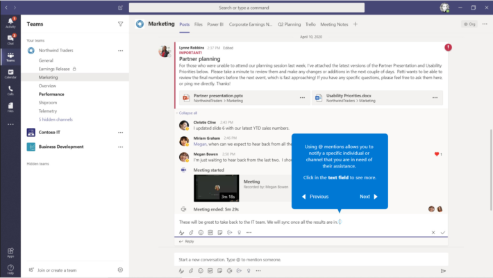 Microsoft teams para mejorar la comunicación de equipos