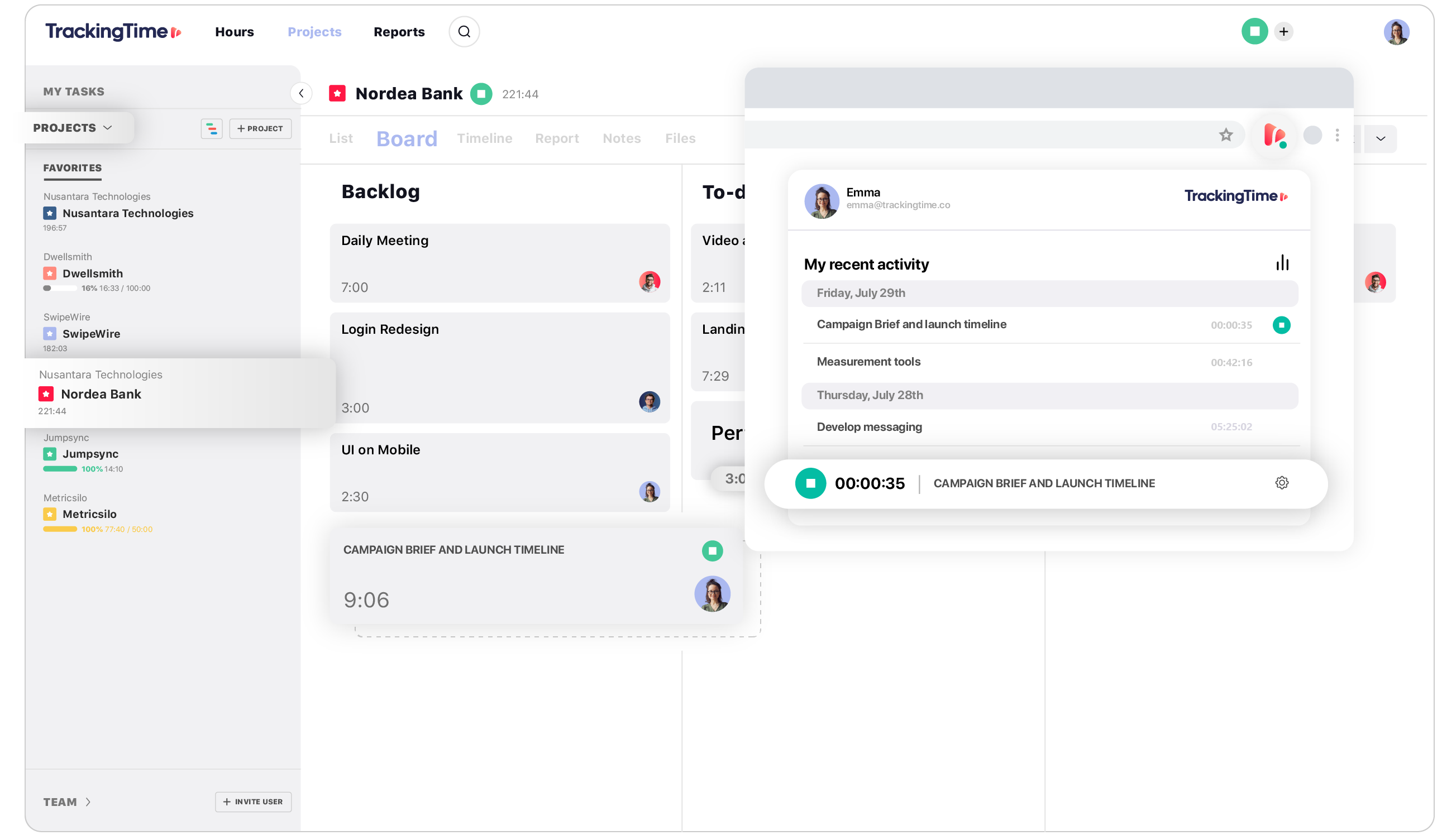 time tracking integration