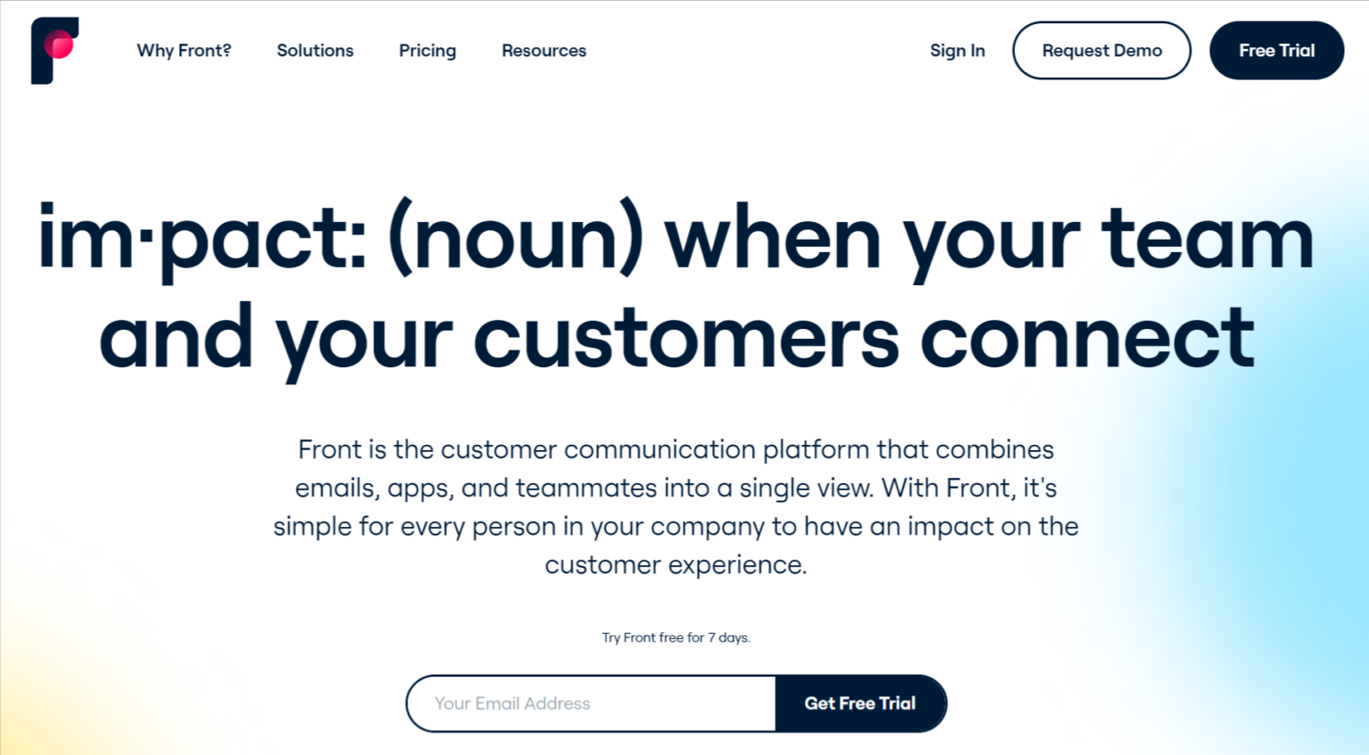 front app