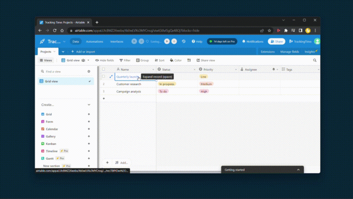 Airtable integration