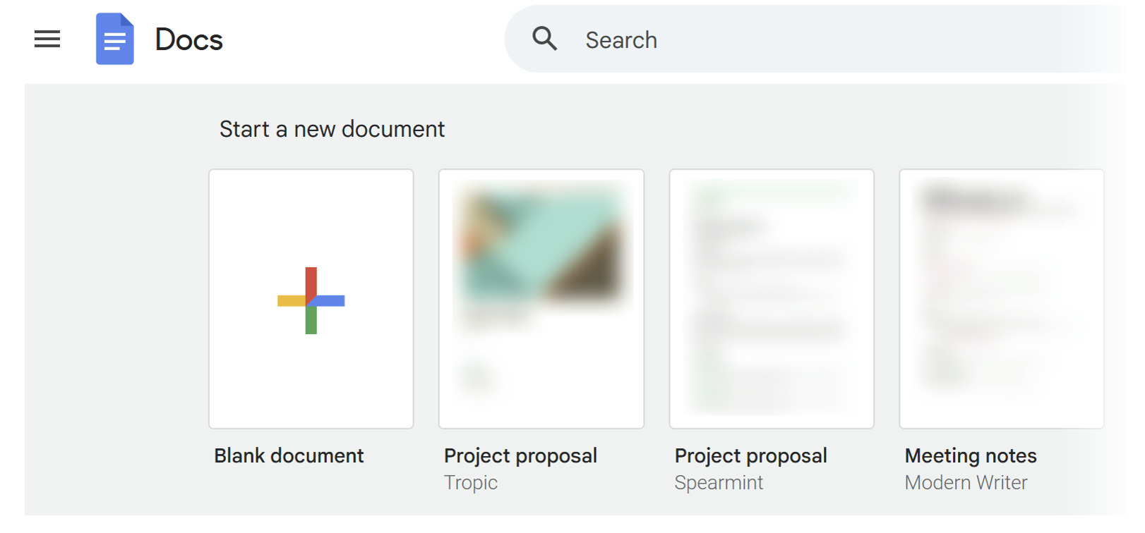 Cómo crear una línea de tiempo en Google Docs: abre un documento nuevo